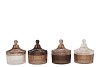 BICOLORE NATURAL BROWN MIX JARS ASS 11X13CM