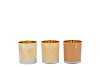 HILLY NATURAL BROWN MIX T-LIGHT GLASS ASS 7X8CM NM
