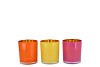 HILLY DUTCH ORANGE MIX T-LIGHT GLASS ASS 7X8CM NM