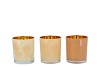 HILLY NATURAL BROWN MIX T-LIGHT GLASS ASS 9X10CM NM