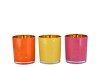 HILLY DUTCH ORANGE MIX T-LIGHT GLASS ASS 9X10CM NM