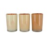 HILLY NATURAL BROWN MIX T-LIGHT GLASS ASS 10X13CM NM