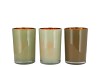 HILLY SUMMER GREEN MIX T-LIGHT GLASS ASS 10X13CM NM