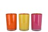 HILLY DUTCH ORANGE MIX T-LIGHT GLASS ASS 10X13CM NM
