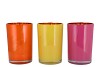 HILLY DUTCH ORANGE MIX T-LIGHT GLASS ASS 12X18CM NM