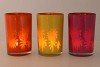 HILLY DUTCH ORANGE MIX T-LIGHT GLASS ASS 12X18CM NM