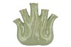 AGLIO PISTACHE VASE OVAL 36X17X33CM NM