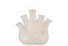 AGLIO WHITE VASE OVAL 20X9X19CM NM