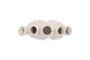 AGLIO WHITE VASE OVAL 20X9X19CM NM