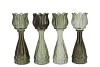 BICOLORE SUMMER GREEN  MIX TULIP VASE ASS 7X22CM