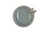IRON STONE BIRD BOWL GLAZED BLUE 23X5CM