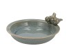IRON STONE BIRD BOWL GLAZED BLUE 28X5CM