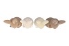 EASTER FLOCK NATURAL BROWN BUNNY BOW ASS 20X20X70CM