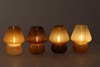 BICOLORE NATURAL BROWN MIX LED MUSHROOM ASS 12X15CM