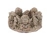 CONCRETE SAINT ANGEL WREATH GOLD POT 23X23X11CM