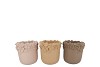 GIGI NATURAL BROWN MIX FLOWER POT ASS 20X20X17CM NM