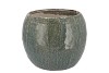 IRON STONE BLUE BALL POT 20X20X16CM NM