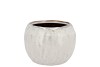 IRON STONE WHITE BALL POT 16X16X12CM NM