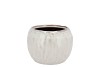 IRON STONE WHITE BALL POT 14X14X10CM NM