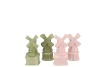HOLLAND PISTACHE/PINK VASE MILL ASS 6X6X13CM NM