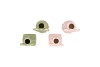 HOLLAND PISTACHE/PINK VASE MILL ASS 6X6X13CM NM