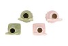 HOLLAND PISTACHE/PINK VASE MILL ASS 12X11X24CM NM