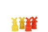 HOLLAND YELLOW/ORANGE VASE MILL ASS 6X6X13CM NM
