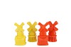 HOLLAND YELLOW/ORANGE VASE MILL ASS 9X8X18CM NM