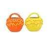 YFKE DUTCH ORANGE/YELLOW VASE BAG RUFFLE ASS 20X13X20CM NM