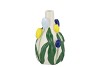 ISA DUTCH BLUE/YELLOW VASE NECK TULIP 14X13X22CM NM