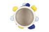 ISA DUTCH BLUE/YELLOW VASE CILINDER TULIP 14X14X23CM NM
