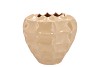 LIMA BEIGE VASE CARVE 27X27X23CM NM