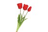 SILK TULIP BOUQUET RED 26X47CM NM