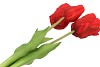 SILK TULIP BOUQUET RED 26X47CM NM