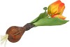 SILK TULIP BULB ORANGE 25CM NM