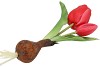 SILK TULIP BULB DARK PINK 25CM NM