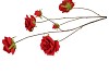 SILK ROSES WILD RED 126CM NM