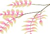 SILK SALIX LEAF SMALL ORANGE 90CM