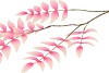 SILK SALIX LEAF SMALL PINK/CHAMPAGNE 90CM