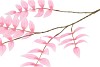 SILK SALIX LEAF SMALL PINK 90CM