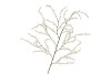 SILK FLOCKY POWDER FLOWER SPRAY WHITE 126CM NM