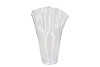 GLASS VASE SCISSORS CUT D24XH35CM