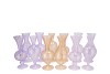 SUNNY DREAMY PASTEL MIX GLASS VASE ASS 10X10X20CM NM