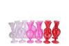 SUNNY DUTCH PINK MIX GLASS VASE ASS 10X10X20CM NM