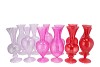 SUNNY DUTCH PINK MIX GLASS VASE ASS 12X12X28CM NM