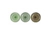 DAYAH SUMMER GREEN MIX GLASS PLATE ON FOOT 15X8CM ASS P/1 NM