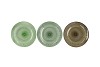 DAYAH SUMMER GREEN MIX GLASS PLATE ON FOOT 20X8CM ASS P/1 NM