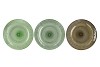 DAYAH SUMMER GREEN MIX GLASS PLATE ON FOOT 25X9CM ASS P/1 NM