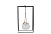 POLLY BLACK METAL RACK 1 GLASS HANGING 15X8X25CM NM