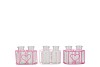 POLLY PINK MIX METAL RACK 2 GLASS ROUND ASS 13X7X8CM NM